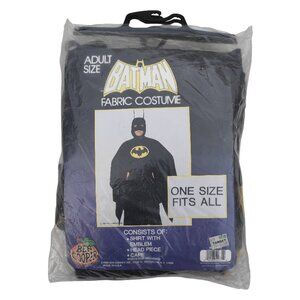 Ben Cooper Batman Costume (Shirt, Cowl, Cape) Black and Yellow One Size Fits All